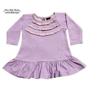 Tea Collection 0-3m Lilac Ruffle Dress